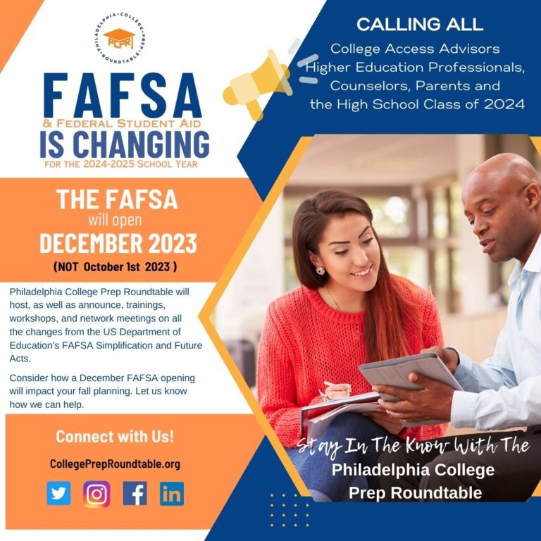 2024 2025 FAFSA Updates Philadelphia College Prep Roundtable